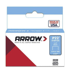 Arrow 224 (5050) Pack 1/4" 6mm Staples For P22 Plier Staple Gun