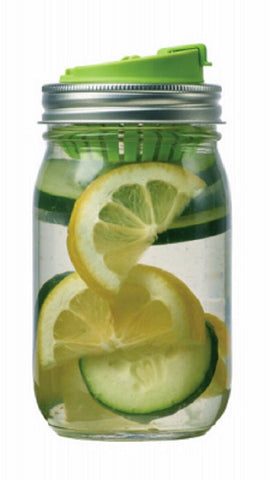 Fox Run 82622 Green Fruit Infusion Lid For Regular Mouth Mason Jars - Quantity of 6