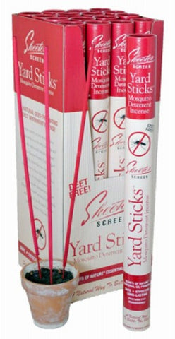 Scent Shop 90910 15-Pack Skeeter Screen Incense Mosquito Deterrent Yard Stick - Quantity of 12