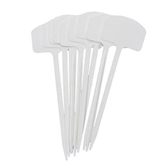 Midwest T024GT 10-Pack Of Green Thumb 8" White Plastic Plant Marking Labels