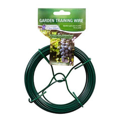 Midwest T025GT 50' Foot Roll Of Green Plastic Coated Steel Garden Training Trellis Wire