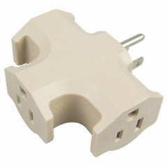 Master Electrician KAB3FT Heavy Duty Beige 3-Way Grounded Electrical Outlet Adapter