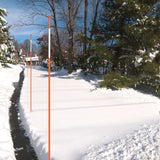Hillman 848638 48" Orange Fiberglass Reflective Driveway Snowplow Markers - Quantity of 24