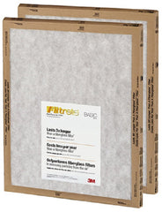 3M FPL19-2PK-24 Filtrete 2 Pack 12" x 20" x 1" MERV 2 Basic Flat Panel Disposable Air Filters - Quantity of 24