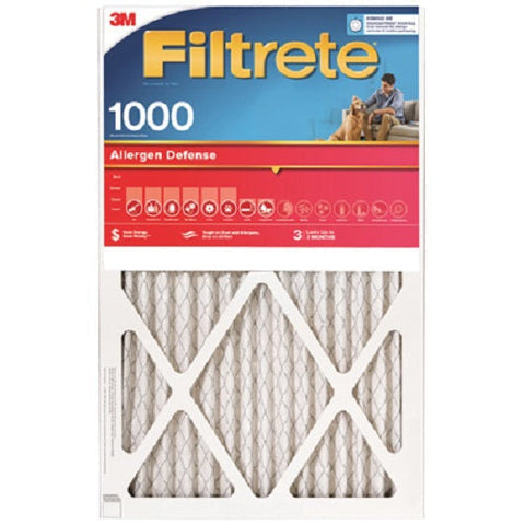 3M AL12-4 24" x 24" x 1" Red MPR 1000 Filtrete 3 Month Disposable Pleated Air Filter - Quantity of 4