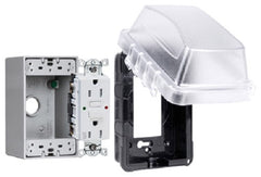 Raco MKG410CTS TayMac Weatherproof Plastic Cover Box & GFCI Plug Receptacle Kit