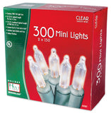 Holiday Wonderland 48150-88A 300 Count Clear Miniature Christmas Light Sets - Quantity of 12