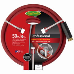 Green Thumb 8696GT-50 5/8" x 50' Professional Red Rubber Hot Water Garden Hose