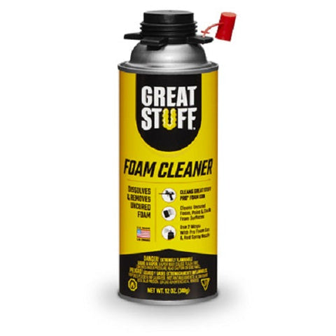 Great Stuff 259205 12 oz Can Of Insulating Spray Foam Dispensing Gun Pro Tool Cleaner - Quantity of 3