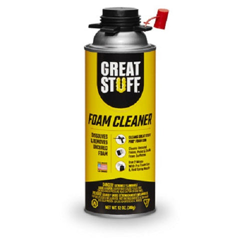 Great Stuff 259205 12 oz Can Of Insulating Spray Foam Dispensing Gun Pro Tool Cleaner - Quantity of 5