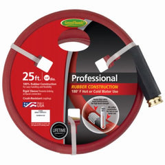 Green Thumb 8696GT-25 5/8" Inch x 25' Foot Professional Red Rubber Hot Water Garden Hose