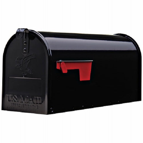 Solar Group E1100B00 Elite Black Galvanized Standard Post Mount Mailbox - Quantity of 3