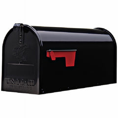 Solar Group E1100B00 Elite Black Galvanized Standard Post Mount Mailbox