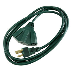 Master Electrician 04314ME 8' Green 16/3 SJTW 3 Outlet Triple Tap Outdoor Extension Cords