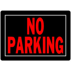 Hillman 840145 10" x 14" Aluminum Black & Red No Parking Sign