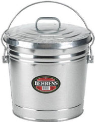 Behrens 6106 6 Gallon Galvanized Garbage Pail With Cover