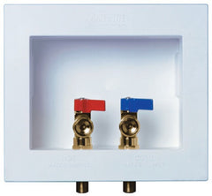 IPS 82068 Washing Machine Center Drain Outlet Box w Brass Valves Pex Connection