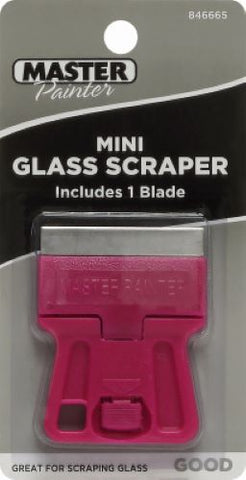 Master Painter GSM Pocket Size Mini Glass / Window Razor Scraper With Blade - Quantity of 100