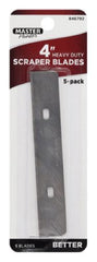 Master Painter WSB 5-Pack Of 4" Replacement Glass, Tile & Paint Scraper Blades
