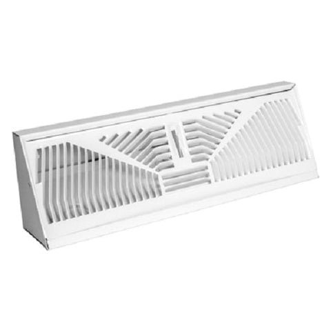 American Metal 3015W15 15 Inch White Steel Baseboard Diffuser - Quantity of 2