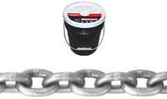 APEX 0181613 75' GRADE 40 3/8" HIGH TEST CHAIN IN PAIL - Quantity of 1