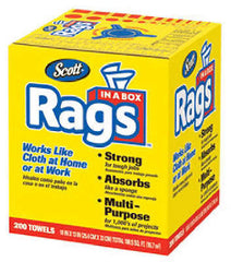 SCOTT 75260 200 CT WHITE CLOTHLIKE RAGS IN A BOX - Quantity of 4 boxes
