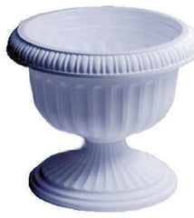ATT Southern UR1212WH 12" White Grecian Urn Plastic Porch Planters