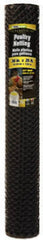 Midwest Air 889240A 3' x 25' 3/4" Mesh Hexagonal Black PVC Poultry Netting