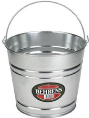 Behrens 1210GS 10 Quart Galvanized Steel Metal Water Pail Buckets w Handle - Quantity of 24