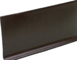 M D Bldg. 93161 4" x 20' Satin Brown Vinyl Self Stick Wall Base Cove Moulding - Quantity of 1