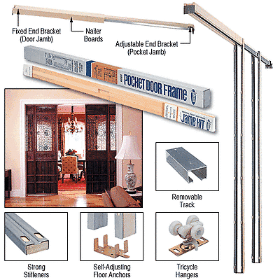 L E Johnson 153068PF 3' x 6' 8" Universal 1-3/8" or 1-3/4" Pocket Door Frame