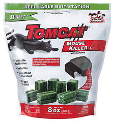 (8) Motomco 22478 Refillable Mouse Killer Stations w 8 Pack of 1oz Bait Blocks
