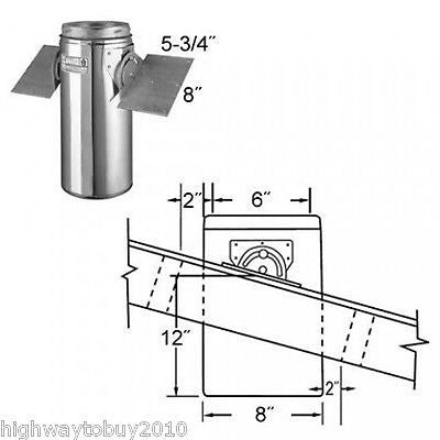 Selkirk 206420 6" 6T-RSP Wood Stove Chimney Pipe Roof Support Package - Quantity of 1