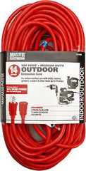 02409ME 100' 14/3 SJTW-A RED 13A IN/OUT EXTENSION CORD