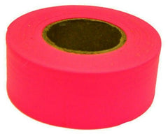 Hanson 17003 150 ft Glo Pink Vinyl Flagging Tape / Marking Ribbon