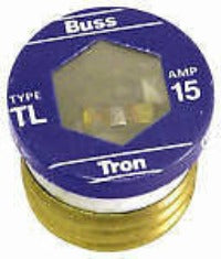 BUSS TL-15PK4 4pk 15A Time Delay Type TL Plug Fuses - Quantity of 12