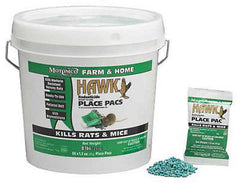 Motomco # 31186 Hawk 86 Count 1.5 oz Place Pac Rat & Mouse Bait w Bromadiolone