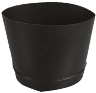 Imperial Mfg # BM0039 7" x 6" 24 Gauge Black Oval To Round Stove Pipe Adapter
