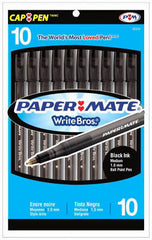 (24) 10 packs Paper Mate Write Bros Medium Black Ink Ballpoint Pens (240 Pens!)