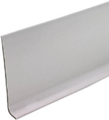 M D Bldg. 75499 4" x 120' Silver Gray Vinyl Wall Base Cove Moulding Bulk Roll - Quantity of 1