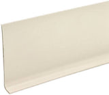 M D 93229 4" x 20' Almond Vinyl Self Stick Wall Base Cove Moulding - Quantity of 1