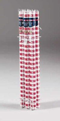 (6) rolls # 72088 40" x 100' Red & White Gingham Plastic Party Table Cover