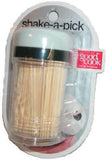 Bradshaw 25898 Good Cook Shake A Pick Wooden Toothpick Dispenser - Quantity of 6