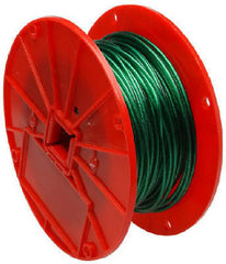 Apex 7000197 1/16" x 250' 1 x 7 Green Vinyl Coated Galvanized Guy Wire - Quantity of 1 spool
