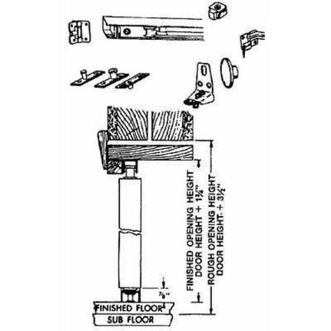 L E Johnson 1700606H 60"  Bi-Fold Door Hanging / Hardware Kit / Set - Quantity of 1