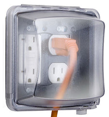 Raco MM2410C TayMac Clear 2 Gang In Use 55In1 Standard Electric Outlet Cover