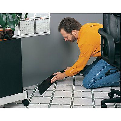 M D Bldg. 75457 4" x 120' Black Vinyl Wall Base Cove Moulding in Bulk Roll - Quantity of 1