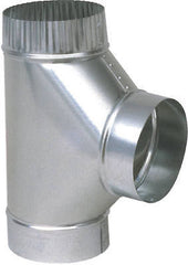 Imperial Mfg GV0899 8" x 8" x 8" 24 Ga HVAC Full Flow Galvanized Tee
