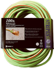Coleman 02549-88-54 100' 12/3 SJTW Outdoor Extension Cord in Neon Lime Green