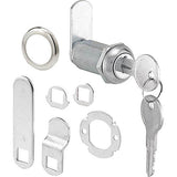 Prime Line CCEP 9950KA 1-3/8" Stainless Steel Keyed Alike Drawer / Cabinet Lock - Quantity of 2